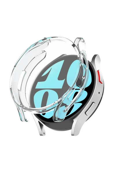 KRETON KRETON Samsung Galaxy Watch 6 44mm Uyumlu Kasa ve Ekran Koruyucu 360 Tam Koruma Silikon Kılıf - Resim 7
