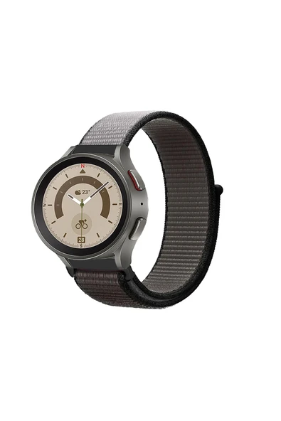 KRETON KRETON Samsung Galaxy Watch 6 40mm / 44mm Uyumlu Spor Kumaş Desenli Cırt Cırtlı Kordon Kayış - Resim 6