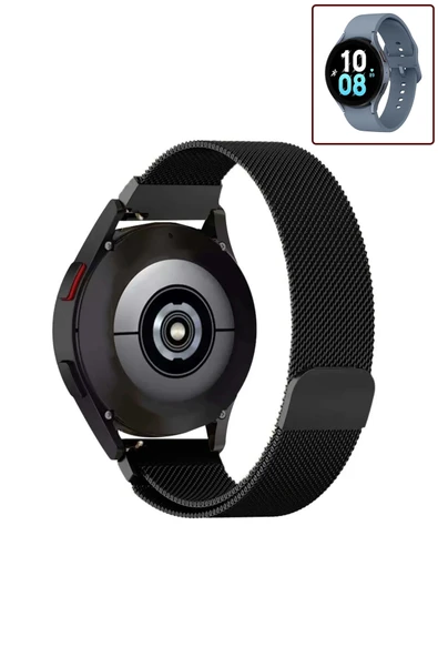 KRETON KRETON Samsung Galaxy Watch 5 40mm/44mm Uyumlu Kordon Hasır Metal Örgü Mıknatıslı Milano Kayış - Resim 2