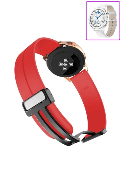 KRETON KRETON Huawei Watch Gt3 Pro 43mm Uyumlu Kordon Magnetic Klipsli Premium Kayış - Resim 10