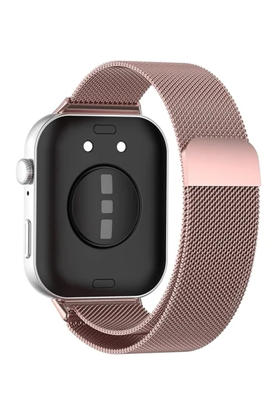 KRETON KRETON Huawei Watch Fit 3 / Fit 4 / Fit 4 Pro Ile Uyumlu Kordon Hasır Örgü Metal Mıknatıslı Kayış - Resim 7