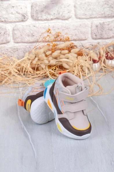 Vicco DAVİD 946.B25K.420 Anatomik Taban Unisex Çocuk Işıklı Bot Bej 22-25 - Resim 5