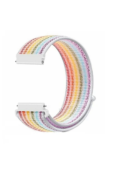 KRETON KRETON Xiaomi Heyplus Watch S8 Uyumlu Spor Kumaş Desenli Cırt Cırtlı Kordon Kayış - Resim 3