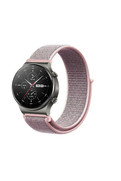 KRETON KRETON Huawei Watch Gt2 Pro Uyumlu Spor Kumaş Desenli Cırt Cırtlı Kordon Kayış - Resim 5