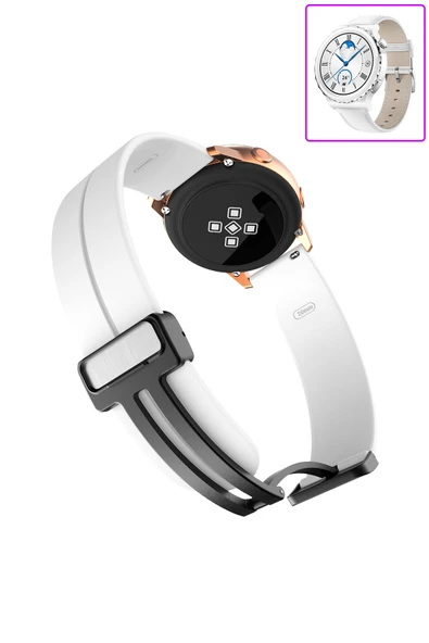 KRETON KRETON Huawei Watch Gt3 Pro 43mm Uyumlu Kordon Magnetic Klipsli Premium Kayış - Resim 7