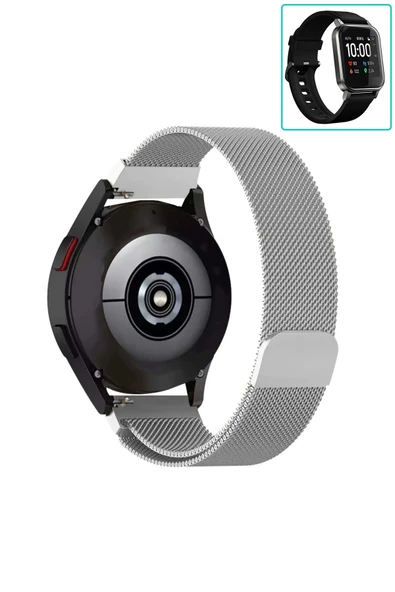 KRETON KRETON Haylou LS02 Uyumlu Kordon Hasır Metal Örgü Mıknatıslı Milano Kayış - Resim 2