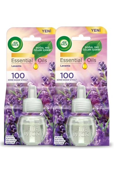 Air Wick Elektrikli Oda Kokusu Yedek Şişe Lavanta - Esansiyel Yağlar Içerir x 2 - 2