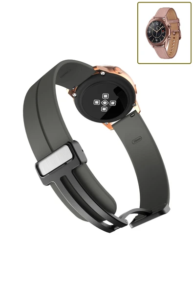 KRETON KRETON Samsung Galaxy Watch 3 41mm Uyumlu Kordon Magnetic Klipsli Premium Kayış - Resim 10
