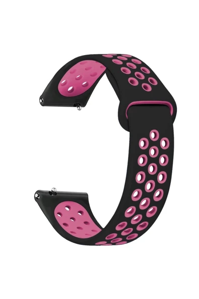 KRETON KRETON Huawei Watch 3 - 3 Pro Uyumlu Kordon Yumuşak Dokulu Delikli Desenli Silikon Kayış - Resim 2