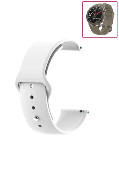 KRETON KRETON Amazfit GTR 47mm Uyumlu AÇIK YEŞİL Kordon Yumuşak Dokulu Silikon Kayış - Resim 11