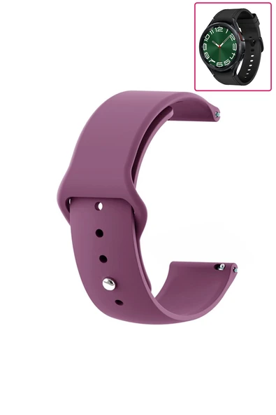 KRETON KRETON Samsung Galaxy Watch 6 Classic 43mm / 47mm Uyumlu Kordon Yumuşak Dokulu Silikon Kayış - Resim 9