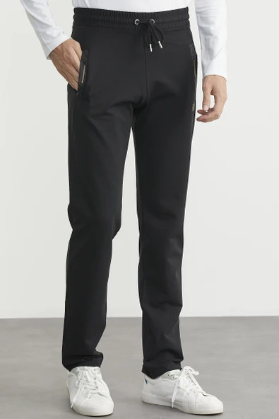 Cep Biye Detaylı Eşofman Altı - Siyah - Resim 3