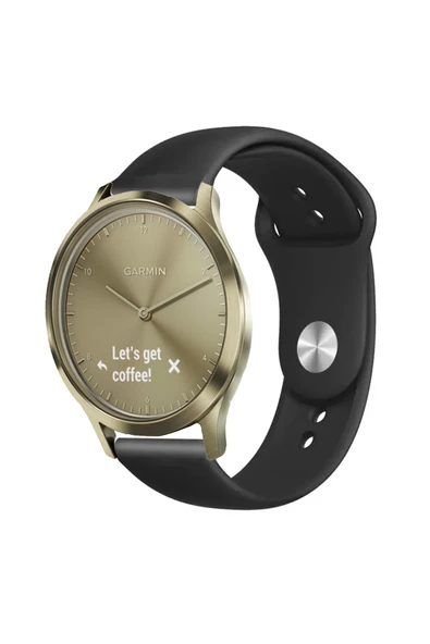 KRETON KRETON Garmin Vivomove Luxe , Style , Hr Ile Uyumlu Yumuşak Dokulu Silikon Kordon Kayış (20MM) - Resim 4