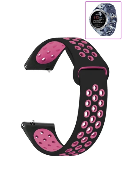 KRETON KRETON Honor Watch Gs Pro Uyumlu Kordon Yumuşak Dokulu Delikli Desenli Silikon Kayış - Resim 7