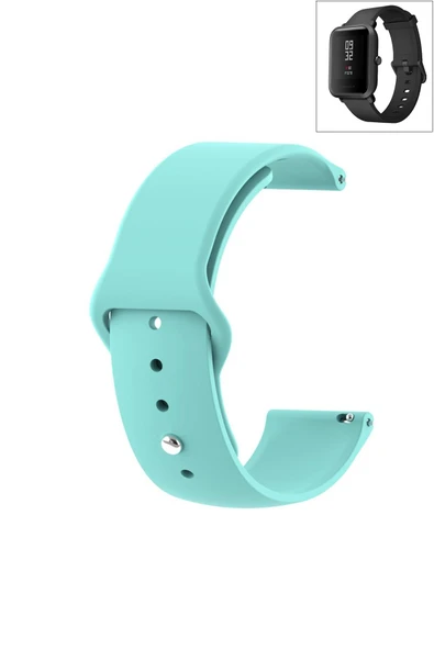 KRETON KRETON Amazfit Bip-bipu-bips-bip Lite-bipupro-bip3-bip3pro Uyumlu Açık Yeşil Kordon Yumuşak Dokulu Kayış - Resim 3