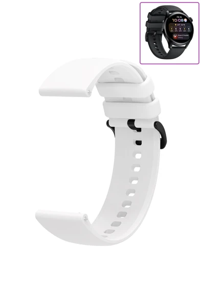 KRETON KRETON Huawei Watch 3 - 3 Pro Uyumlu Kordon Yumuşak Dokulu Soft Renk Tokalı Silikon Kayış - Resim 4