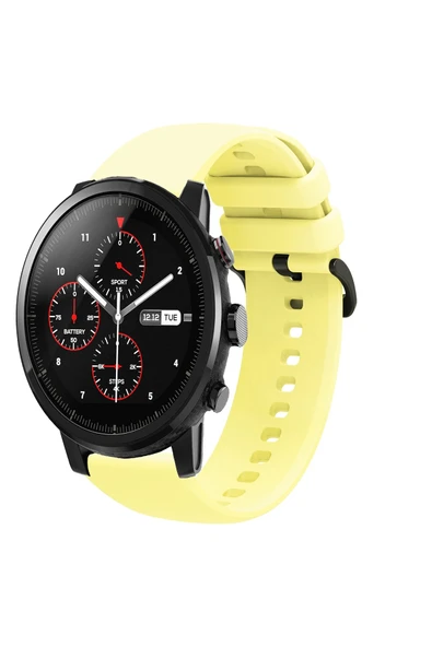 KRETON KRETON Amazfit Pace 2 Stratos Uyumlu Kordon Yumuşak Dokulu Soft Renk Tokalı Silikon Kayış - Resim 4