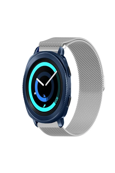 KRETON KRETON Samsung Gear Sport Uyumlu Kordon Hasır Metal Örgü Mıknatıslı Milano Kayış - Resim 3