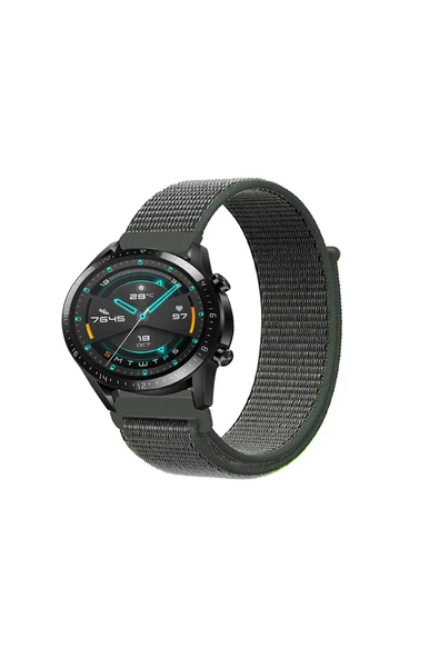 KRETON KRETON Huawei Watch Gt2 46mm Uyumlu Spor Kumaş Desenli Cırt Cırtlı Kordon Kayış - Resim 3