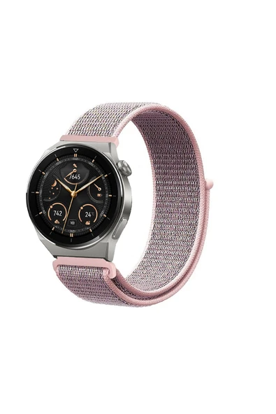 KRETON KRETON Huawei Watch Gt3 Pro 46mm Uyumlu Spor Kumaş Desenli Cırt Cırtlı Kordon Kayış - Resim 6