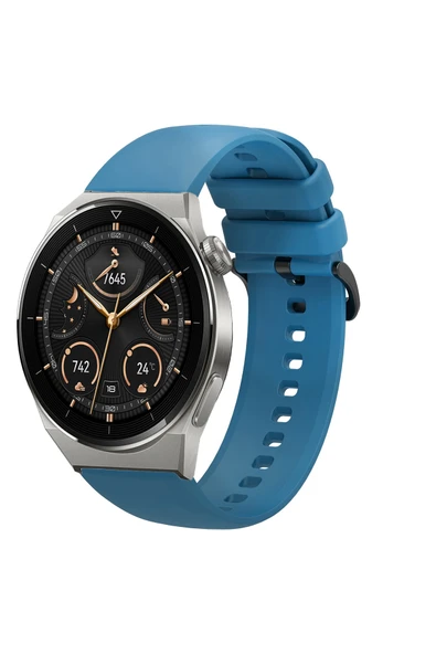 KRETON KRETON Huawei Watch Gt3 Pro 46mm Uyumlu Kordon Yumuşak Dokulu Soft Renk Tokalı Silikon Kayış - Resim 6