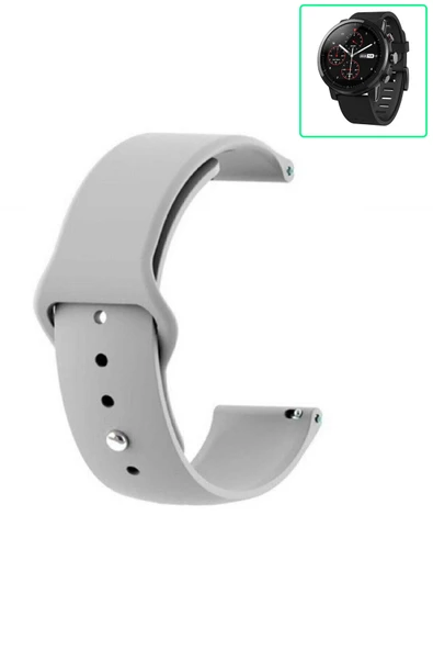 KRETON KRETON Amazfit Pace 2 Stratos Uyumlu BORDO Kordon Yumuşak Dokulu Silikon Kayış - Resim 11