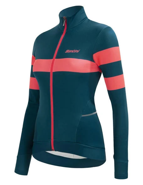 Santini Coral Bengal Kadın Termal Kışlık Bisiklet Forması 2W216175CORALBENG - Resim 11