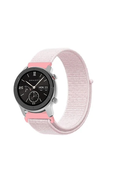 KRETON KRETON Amazfit GTR 42mm Uyumlu Spor Kumaş Desenli Cırt Cırtlı Kordon Kayış - Resim 9