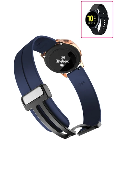 KRETON KRETON Samsung Galaxy Watch Active 2 40mm/44mm Uyumlu Kordon Magnetic Klipsli Premium Kayış - Resim 7