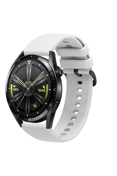 KRETON KRETON Huawei Watch Gt3 46mm Uyumlu Kordon Yumuşak Dokulu Soft Renk Tokalı Silikon Kayış - Resim 4