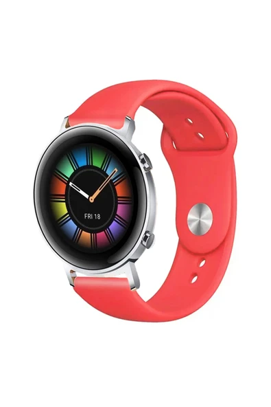 KRETON KRETON Huawei Watch Gt2 42mm Uyumlu Kordon Yumuşak Dokulu Silikon Kayış - Resim 8