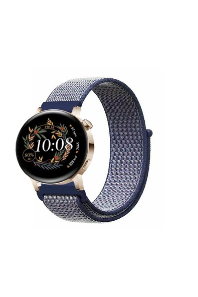 KRETON KRETON Huawei Watch Gt3 42mm Uyumlu Spor Kumaş Desenli Cırt Cırtlı Kordon Kayış - Resim 4