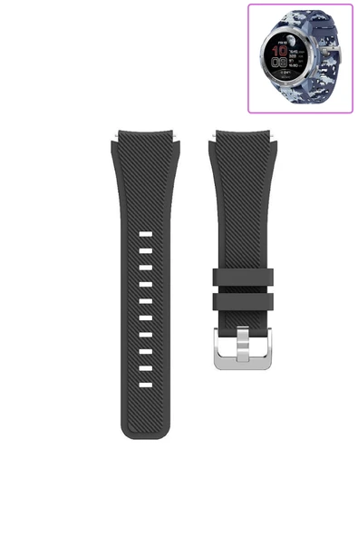 KRETON KRETON Honor Watch GS Pro Akıllı Saat Uyumlu Tırtık Desenli Silikon Kordon Kayış - Resim 2