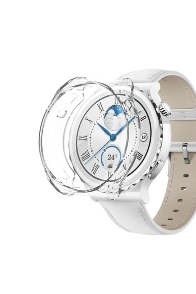 KRETON KRETON Huawei Watch Gt3 Pro 43mm Uyumlu Kasa ve Ekran Koruyucu 360 Tam Koruma Silikon Kılıf ürün görseli