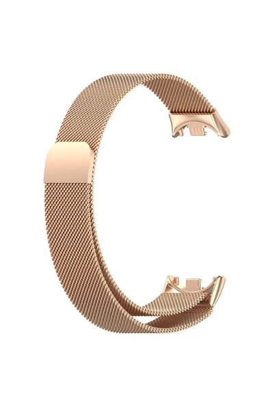 KRETON KRETON Mi Band 8 , Mi Band 9 Ve Mi Band 10 Ile Uyumlu Kordon Hasır Örgü Metal Mıknatıslı Kayış - Resim 8