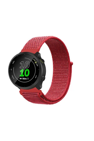 KRETON KRETON Garmin Forerunner 158 Uyumlu Spor Kumaş Desenli Cırt Cırtlı Kordon Kayış - Resim 5