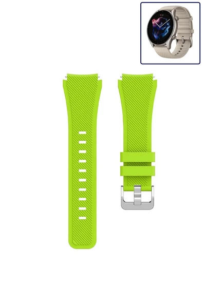 KRETON KRETON Amazfit GTR3-GTR3 PRO Akıllı Saat Uyumlu Tırtık Desenli Silikon Kordon Kayış - Resim 11