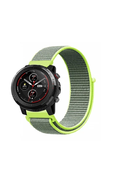 KRETON KRETON Amazfit 3 Stratos Uyumlu Spor Kumaş Desenli Cırt Cırtlı Kordon Kayış ürün görseli