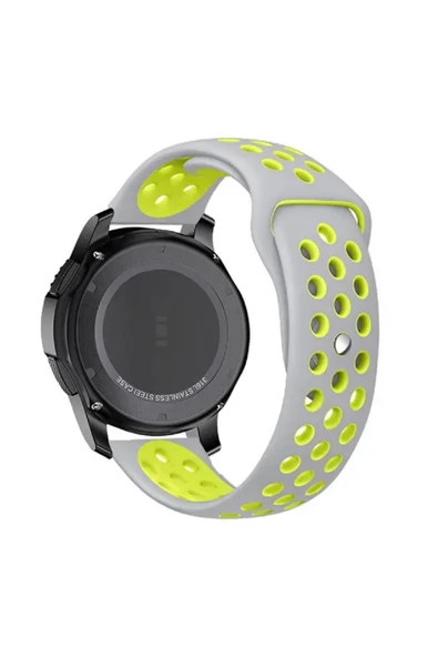 KRETON KRETON Lenovo Smart Watch S2 Uyumlu Kordon Yumuşak Dokulu Delikli Silikon Kayış - Resim 2