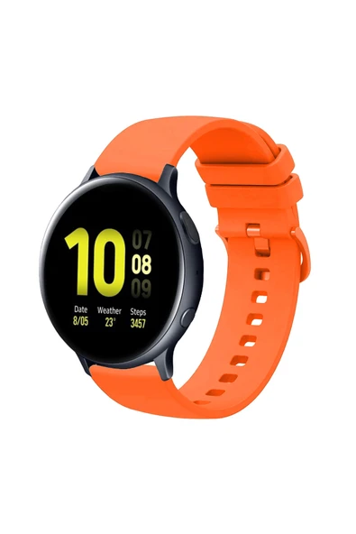 KRETON KRETON Samsung Galaxy Watch Active 2 40mm/44mm  Uyumlu Kordon Yumuşak Dokulu Soft Renk Tokalı Silikon Kayış - Resim 9