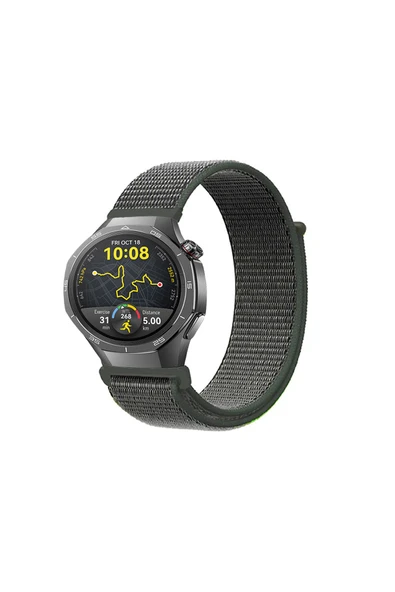 KRETON KRETON Huawei Watch GT5 PRO (46mm)  Uyumlu Spor Kumaş Desenli Cırt Cırtlı Kordon Kayış - Resim 2