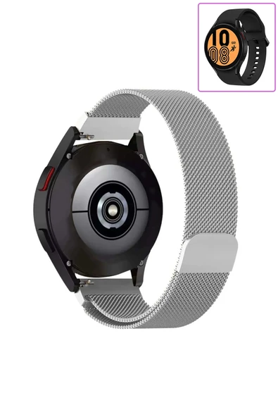 KRETON KRETON Samsung Galaxy Watch 4 40mm/44mm Uyumlu Kordon Hasır Metal Örgü Mıknatıslı Milano Kayış - Resim 2
