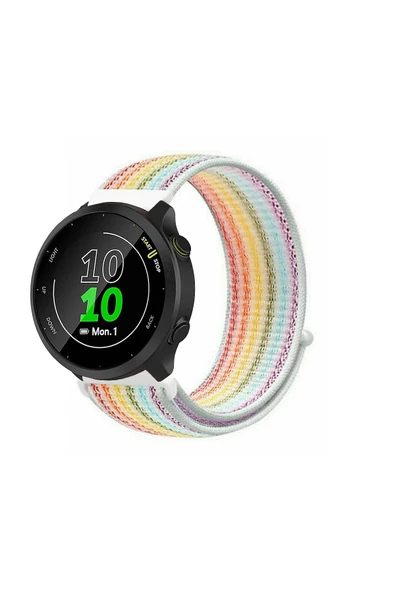 KRETON KRETON Garmin Forerunner 158 Uyumlu Spor Kumaş Desenli Cırt Cırtlı Kordon Kayış - Resim 2