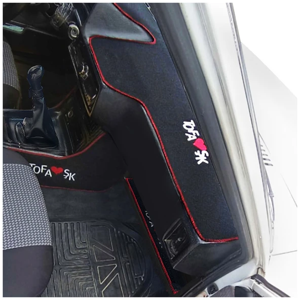 Tofaş Düşük (Alçak) Torpido Koruma Halısı & Vites Konsol Yan Halısı & Torpido Alt Sehpa Örtüsü - Resim 3