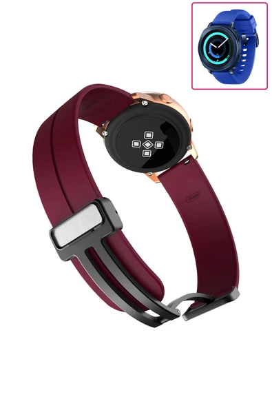 KRETON KRETON Samsung Gear Sport Uyumlu Kordon Magnetic Klipsli Premium Kayış - Resim 10