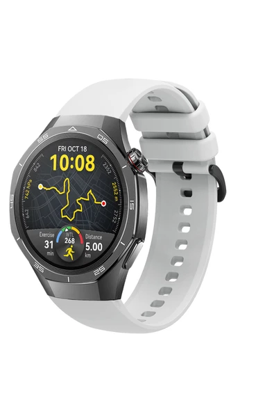 KRETON KRETON Huawei Watch GT5 PRO (46mm) Uyumlu Kordon Yumuşak Dokulu Soft Renk Tokalı Silikon Kayış - Resim 8