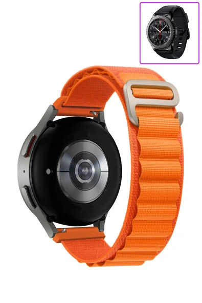 KRETON KRETON Samsung Gear S3 Frontier Uyumlu Kordon Alpine Loop Döngü Spor Kayış - Resim 9