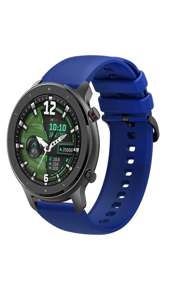 KRETON KRETON Amazfit GTR 47mm Uyumlu Kordon Yumuşak Dokulu Soft Renk Tokalı Silikon Kayış - Resim 5