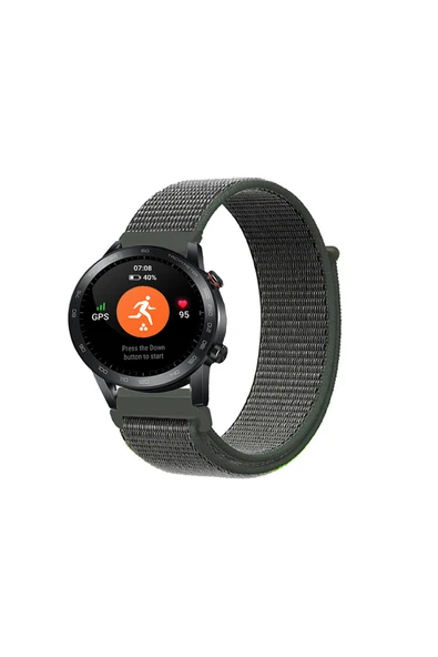 KRETON KRETON Honor Magic Watch 2 46mm Uyumlu Spor Kumaş Desenli Cırt Cırtlı Kordon Kayış - Resim 8