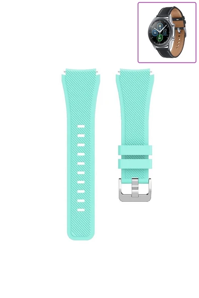 KRETON KRETON Samsung Galaxy Watch 3 45mm Akıllı Saat Uyumlu Tırtık Desenli Silikon Kordon Kayış - Resim 8